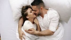 Couple in couples therapy working through sexual issues together
