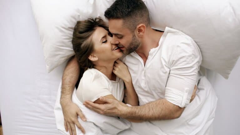 Couple in couples therapy working through sexual issues together