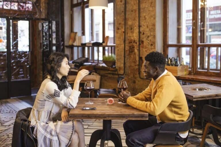 Couple on date learning they don't need to be ready for a relationship
